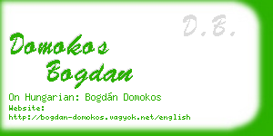 domokos bogdan business card
